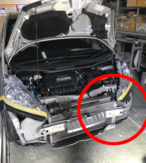コアサポートの修理と費用 もと車屋さんがこっそりつぶやくブログ失敗しない車の修理方法
